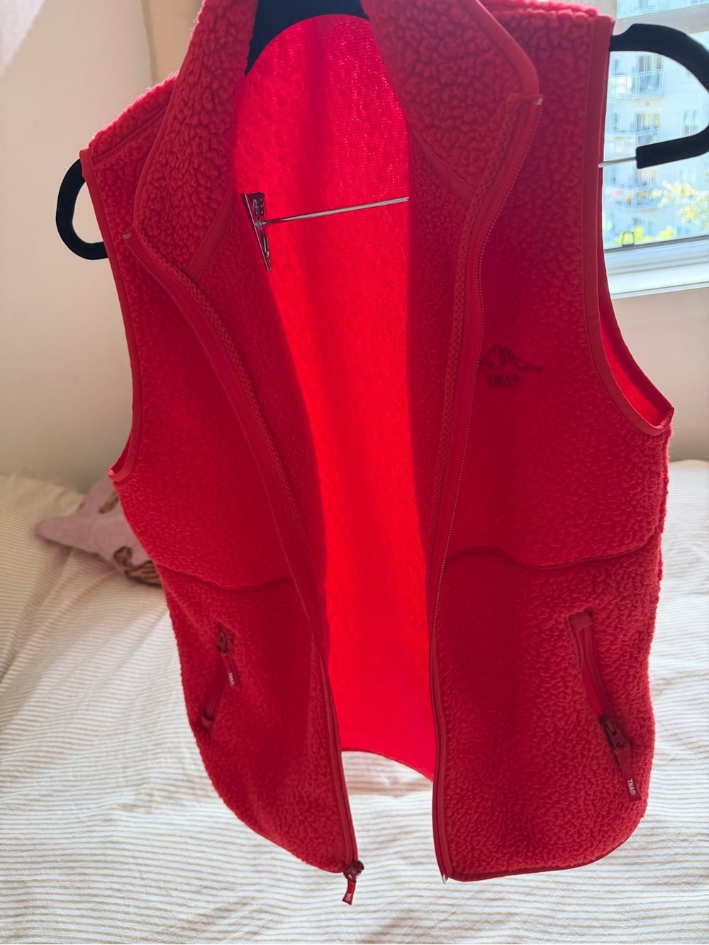 Aritzia Microfleece Women’s Red Sherpa Fleece Vest